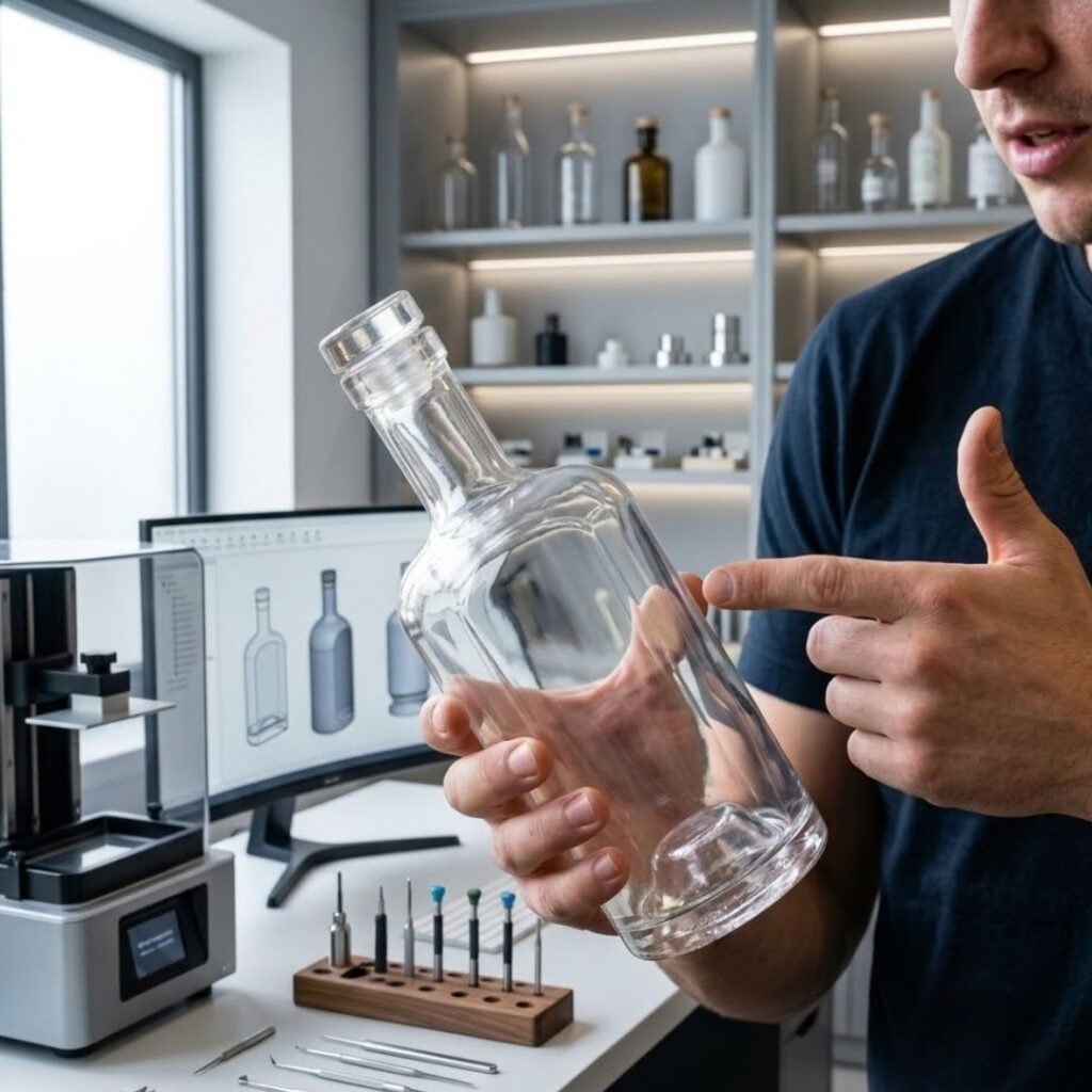 physical prototype of the packaging design.